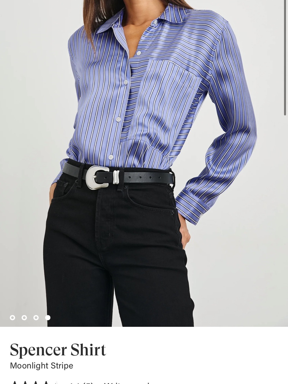 Rails Button-Front Shirt in Blue Stripe